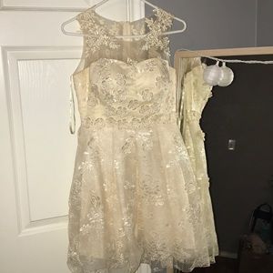 off white lace dress